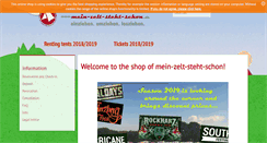 Desktop Screenshot of mein-zelt-steht-schon.de